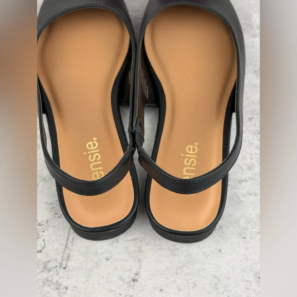 Kensie Felice Women's Shoes Black Slingback Flats Size 7.5 New In Box - Picture 3 of 5